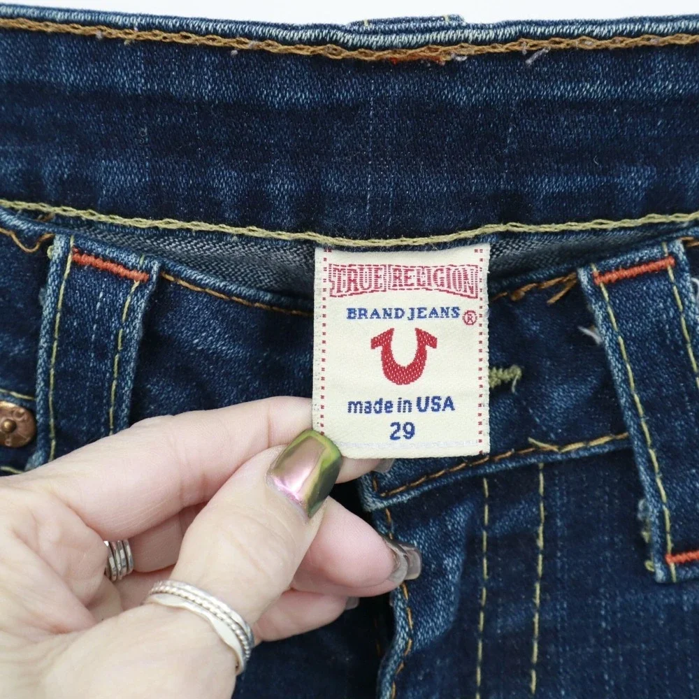 True Religion Johnny Jeans Womens 29 Blue Y2K Cowgirl‎ Western Rodeo Vintage